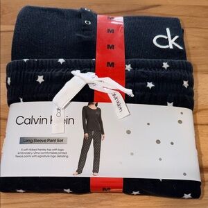 Calvin Klein Black and White Star Pajama Set
